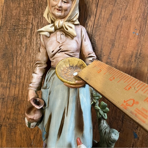 Home Interior 13’ Old Man And Woman Porcelyn Figurines Vintage - Picture 9 of 16